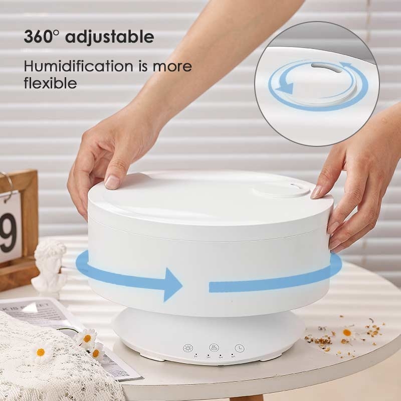 1.6L Humidificador de aire de niebla fresca portátil para el hogar con luz nocturna aroma aceite esencial aroma difusor