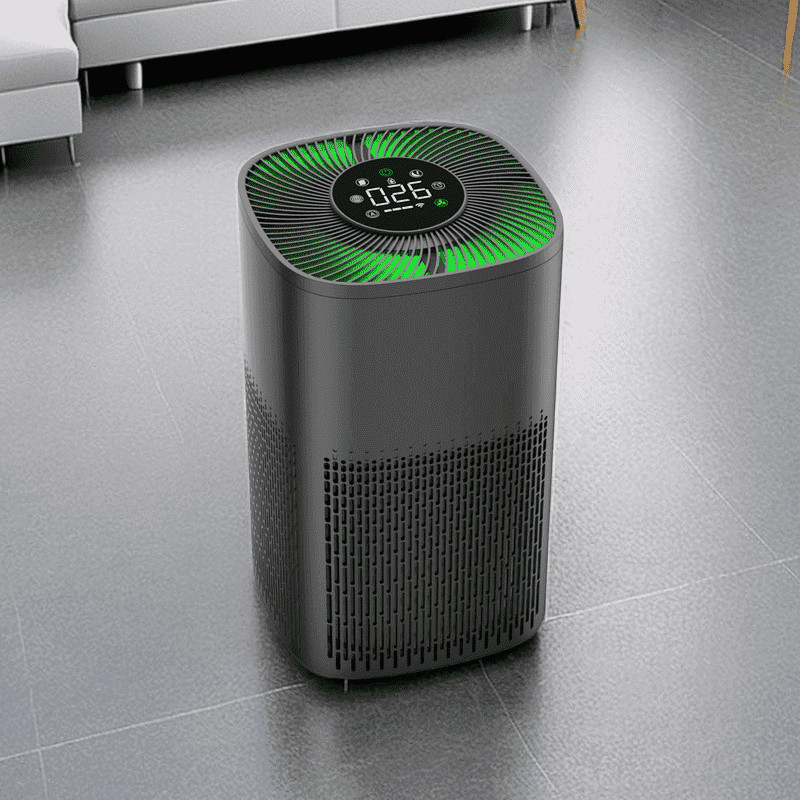 Purificador de aire HEPA de escritorio WiFi con luz tricolor LED