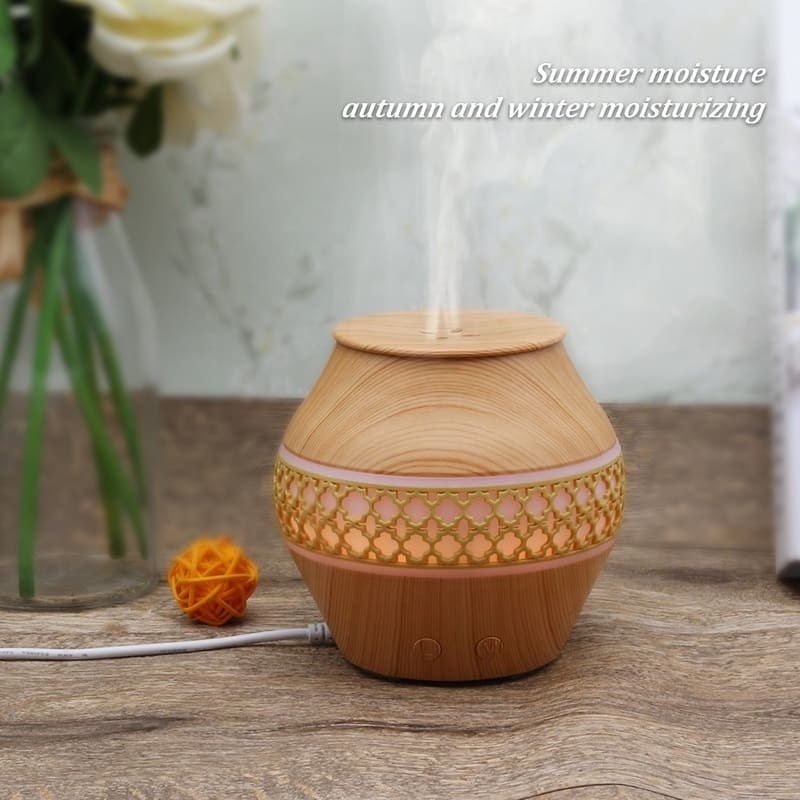 Humidificador de aire de niebla fría portátil de 120 ml para el hogar con luces LED Aroma Spray de aceite esencial Difusor de aroma