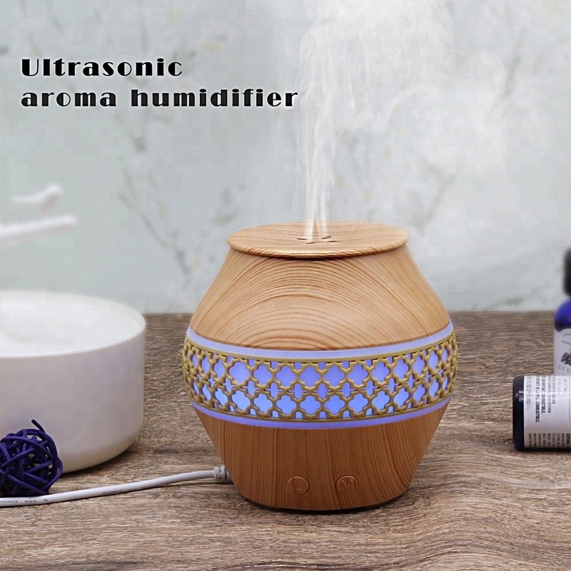 Humidificador de aire de niebla fría portátil de 120 ml para el hogar con luces LED Aroma Spray de aceite esencial Difusor de aroma