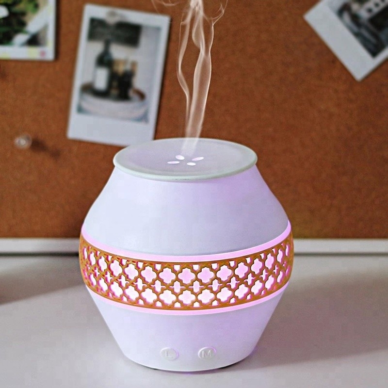 Home Humidificador de aire de niebla fresca portátil con luz nocturna Aromaterapia Aceite esencial Deuser Difusor de aroma