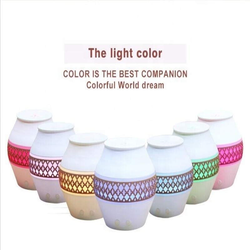 Home Humidificador de aire de niebla fresca portátil con luz nocturna Aromaterapia Aceite esencial Deuser Difusor de aroma