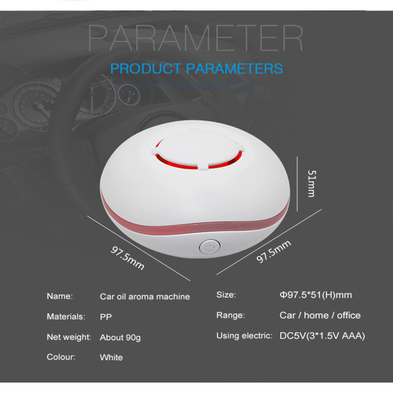 Diffusor portátil de carga por USB de 7 colores Luces ultrasónicas Aromaterapia con aire Diffusor de aceite esencial sin agua