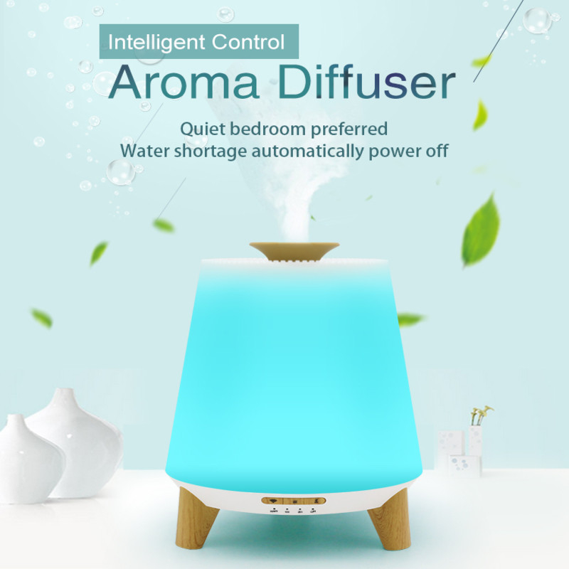 300 ml de altavoces Bluetooth inteligentes difusores para aceites esenciales humidificador de niebla fría aroma difusor de aceite esencial